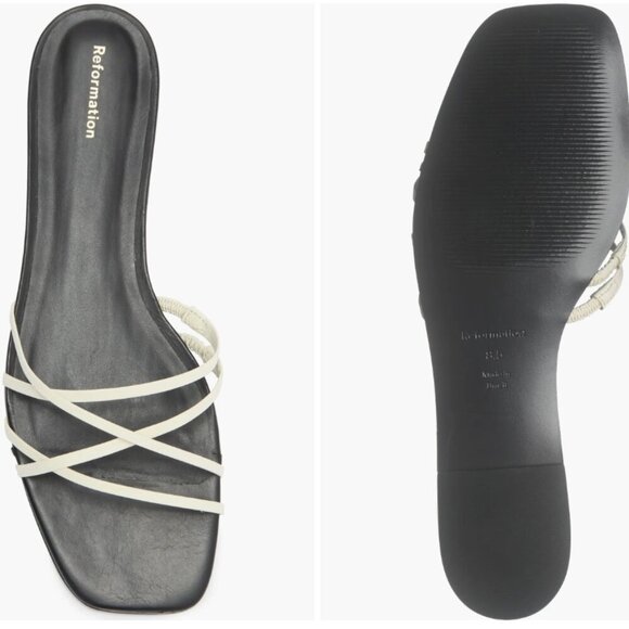 Reformation Wagner Strappy Flat Sandal | Size 8.5 - Picture 2 of 8